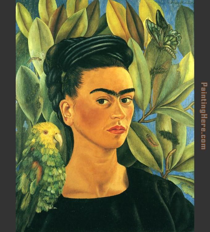 Frida Kahlo FridaKahlo-Self-Portrait-with-Bonito-1941